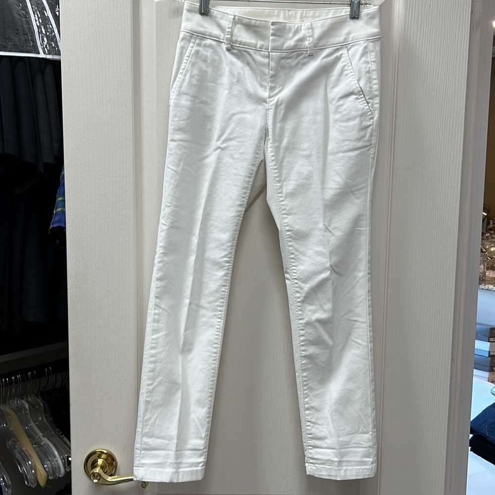 LOFT Chino White Roll Cuff Pants Size 00P